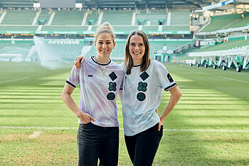 Gehen voran: Saskia Matheis und Reena Wichmann spenden 1% ihres Gehalts.